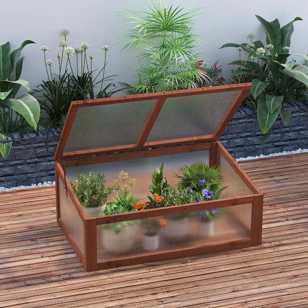 Otryad 3 ft. W x 2 ft. D x 1 ft. H Portable Wooden Garden