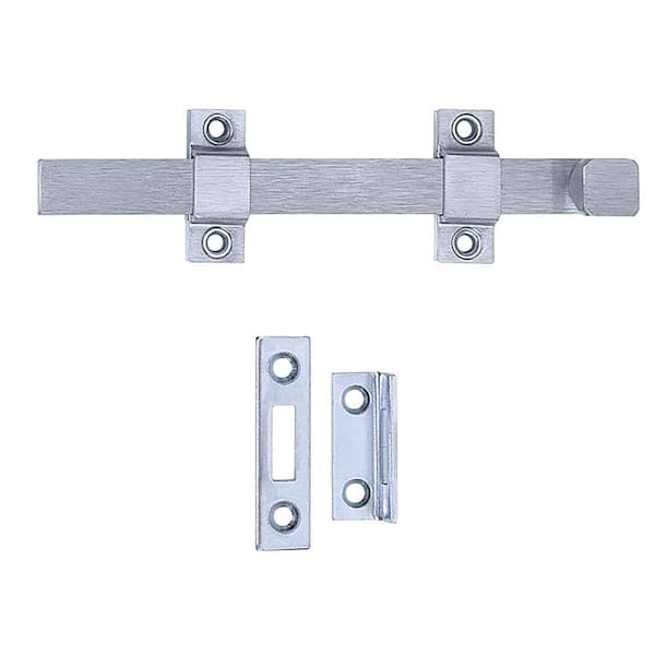 Tell Manufacturing 8 in. Satin Chrome Surface Bolt