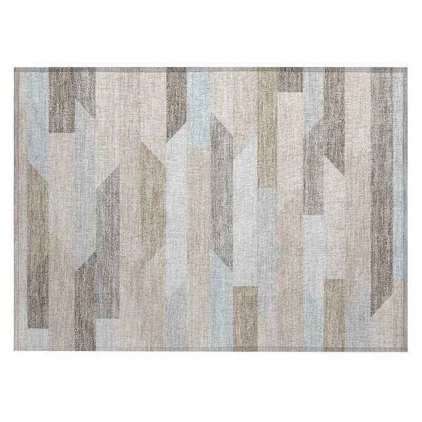 Chantille Machine Washable Indoor/Outdoor Abstract ACN3113 Linen 2 ft. x 3 ft. Accent Rug