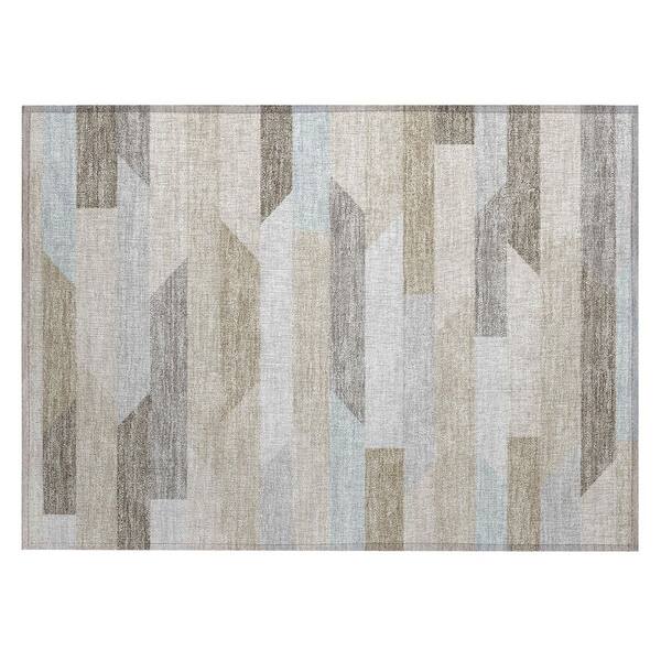 Chantille Machine Washable Indoor/Outdoor Abstract ACN3113 Linen 3 ft. x 4 ft. Area Rug