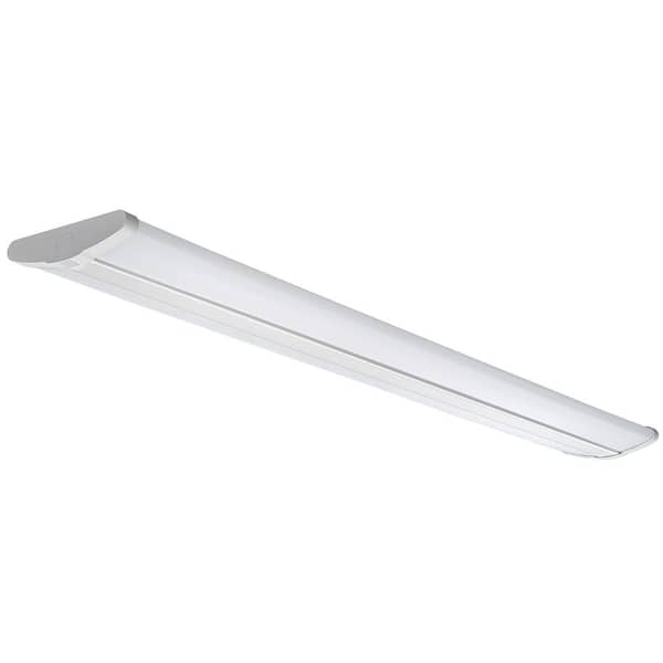 ETI LIGHTING 4 ft. 5544 Lumens Integrated LED White Wraparound Light 48W Bright White 4000K Dimmable Garage Light (8-Pack)