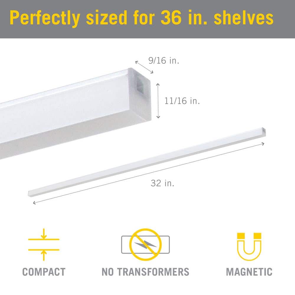 Ultra Slim 32'' White LED Under Cabinet Light Bar