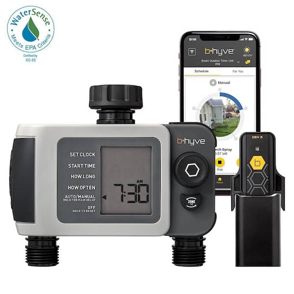 B-hyve XD Bluetooth 2-Outlet Hose Watering Timer Sprinkler Timer