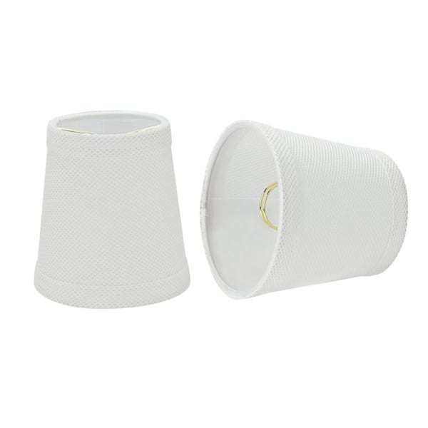 4 in. x 4 in. White Hardback Empire Lamp Shade (2-Pack)