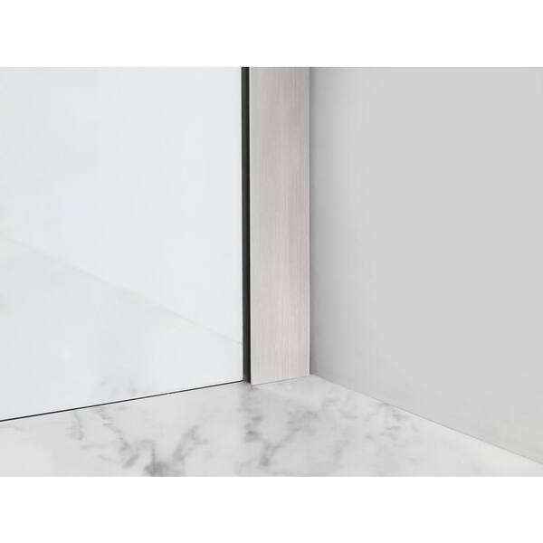 Aston 60 in. - 64 in. x 38 in. x 80 in. Frameless Corner Sliding