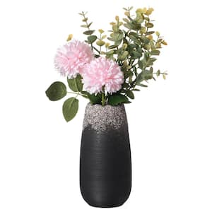 Modern Farmhouse Home Décor Accents, Boho Vases for Table Decor, Black Ceramic Centerpiece Vase for Home Decor, Small