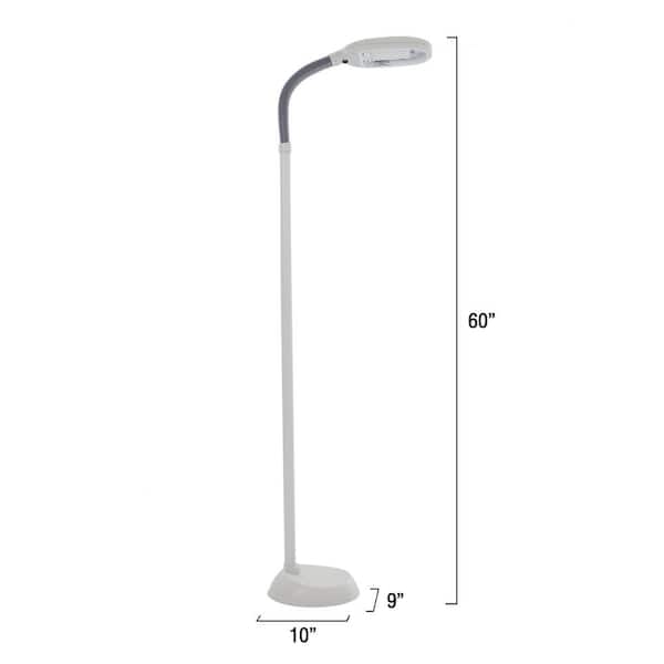 2023 LED Floor Lamp 360° Adjustable Silicone Hose Dimmable Light