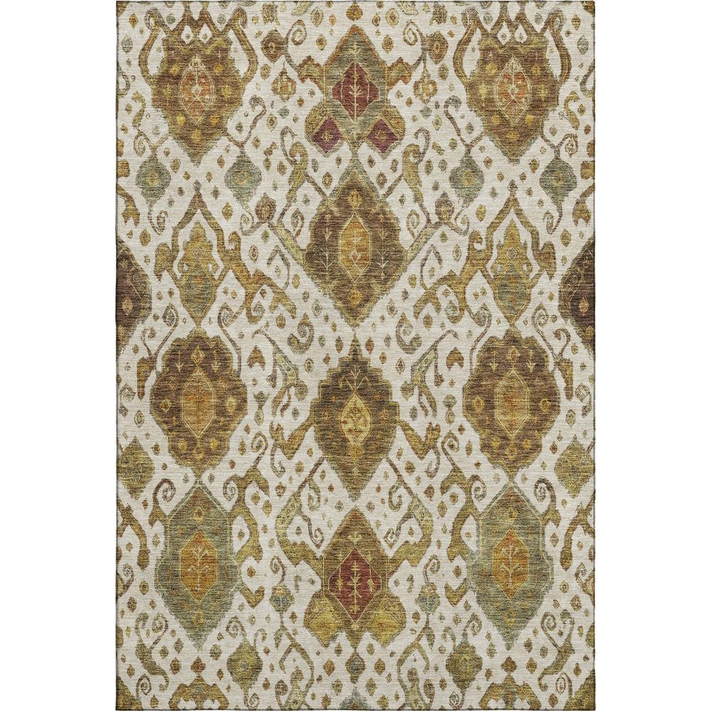 Mayfield Premium Machine Washable Abstract AMF2306 Ivory 10 ft. x 14 ft. Area Rug price history on PriceWatchPro