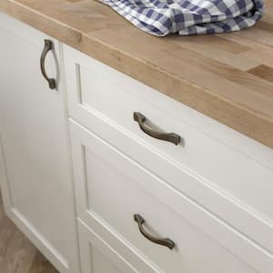 Step Edge 3 or 3-3/4 in. (76 or 96 mm) Warm Chestnut Dual Mount Cabinet Drawer Pull