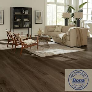 Desert Shadow Hickory 9/16 in T x 8.66 in W Tongue and Groove W-Brushed Engineered Hardwood Flooring (1250 sqft/pallet)