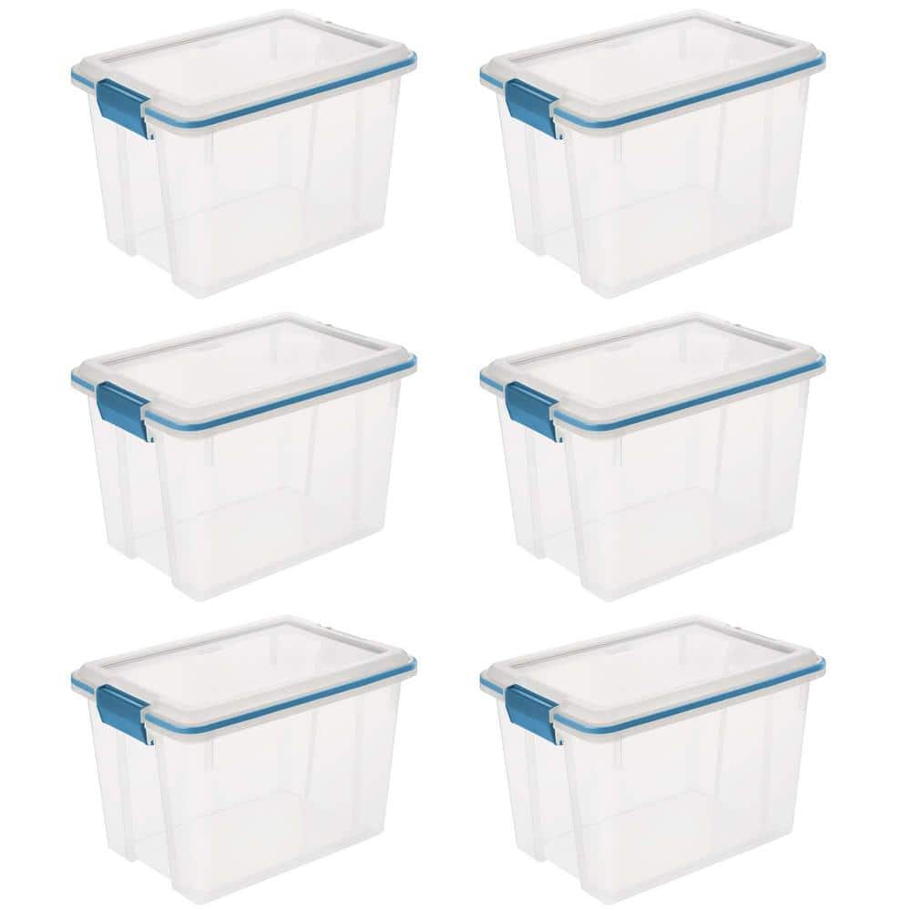 Sterilite 19324306 20 Quart Storage Container Box Tote with Latches (18 Pack)