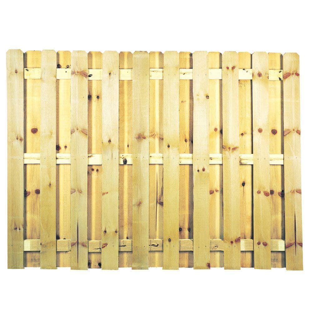 6 Ft X 8 Ft Pressure Treated Pine Shadowbox Fence Panel 0320850 The Home Depot