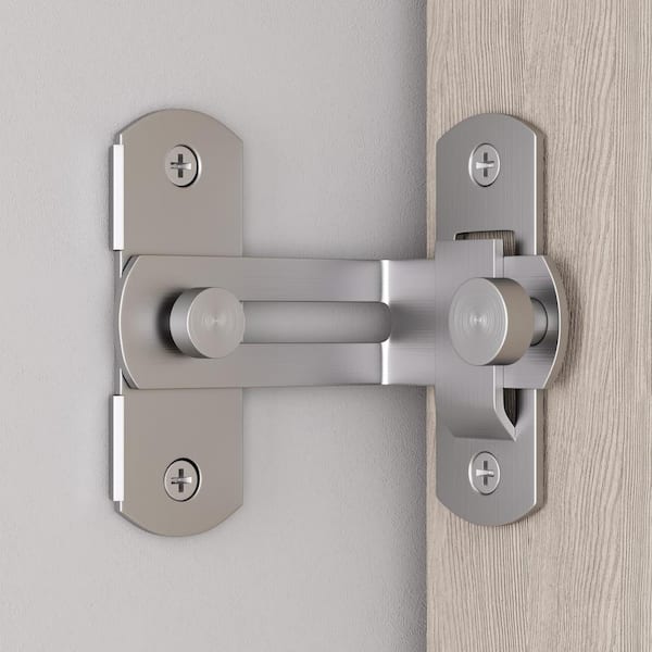 90-Degree Stainless Steel Flip Door Sliding Latch Barn Door Lock Heavy-Duty Gate Latch