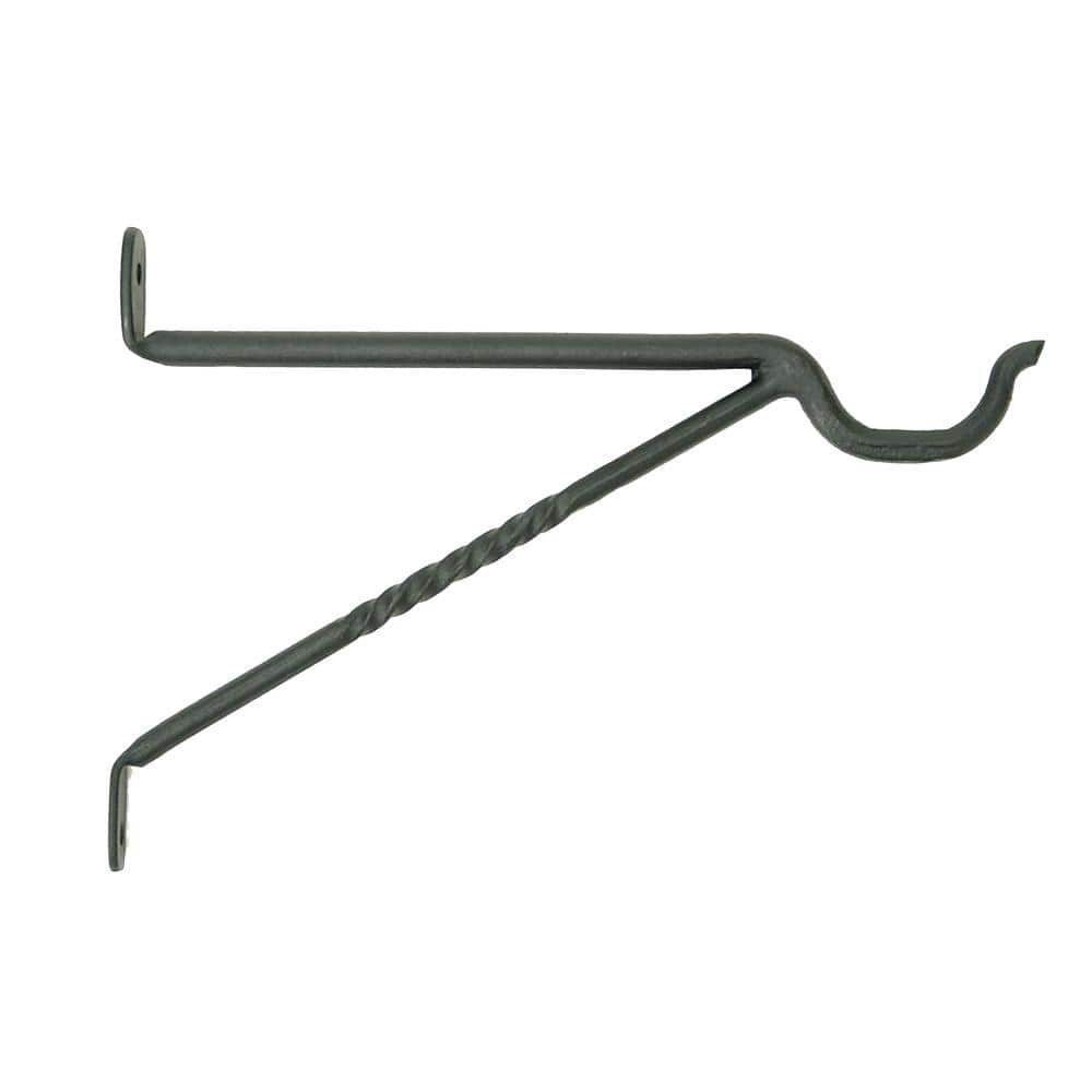 Black Wrought Iron Wall-Mounted Outdoor Lantern Bracket