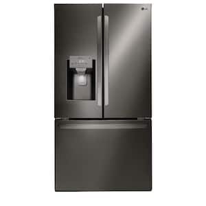 26 cu. ft. French Door Smart Refrigerator with Ice and Water Dispenser in PrintProof Black Stainless Steel