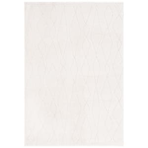 Melody Ivory/Beige 4 ft. x 6 ft. Abstract Diamond Area Rug