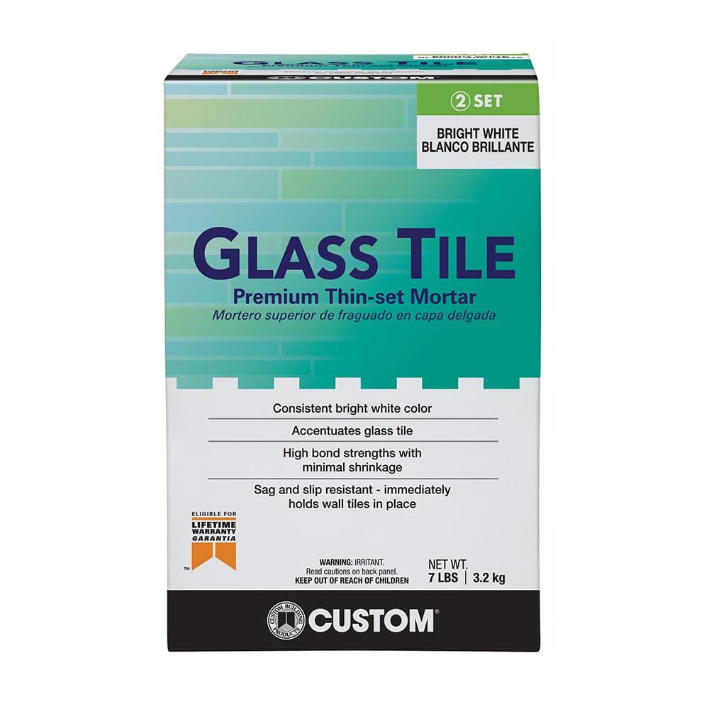 Custom Building Products Glass Tile 7 Lb White Premium Thinset Mortar Gtmw7 4 The Home Depot