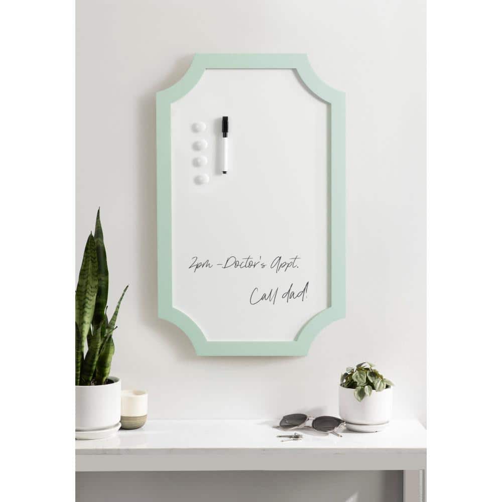 Holbrook Green Magnetic Dry Erase Board with Marker and Magnets