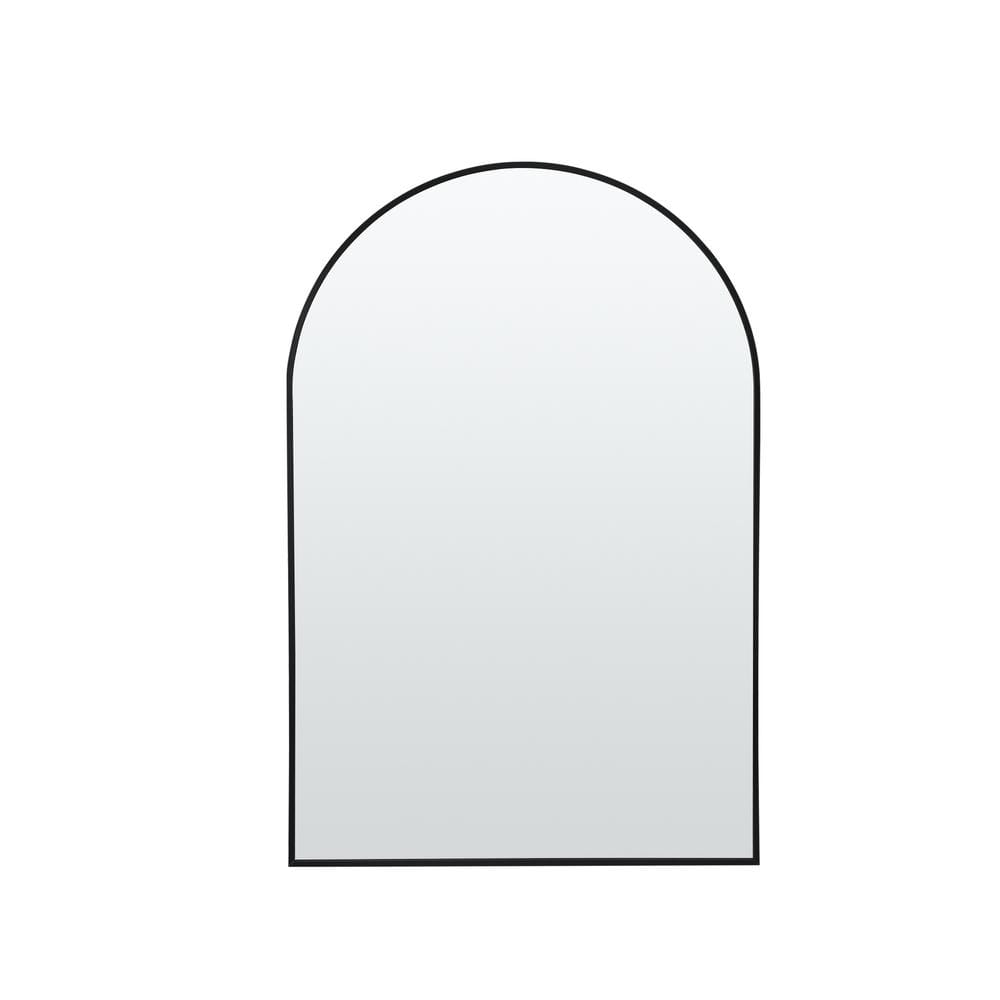 Modern 24 in. W x 36 in. H Arched Aluminum Alloy Framed Wall Mirror Vanity 