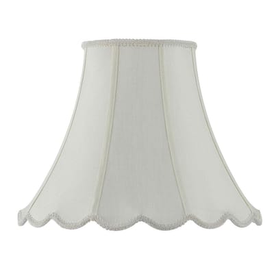 Cal Lighting 12 In White Vertical Piped Scallop Bell Shade Sh 8105 Wh Cal Lighting 12 In White Vertical, Old Fashioned Lamp Shades Glass