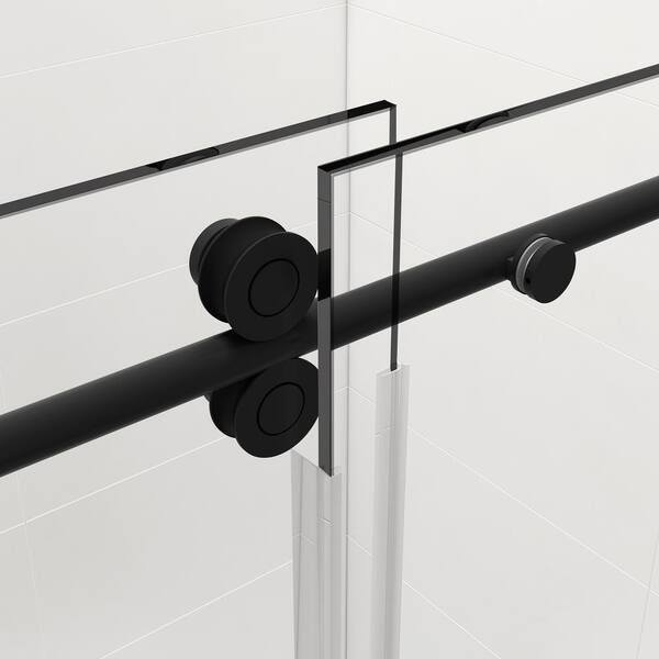 ANGELES HOME 56-60 in. W x 76 in. H Frameless Single Shower