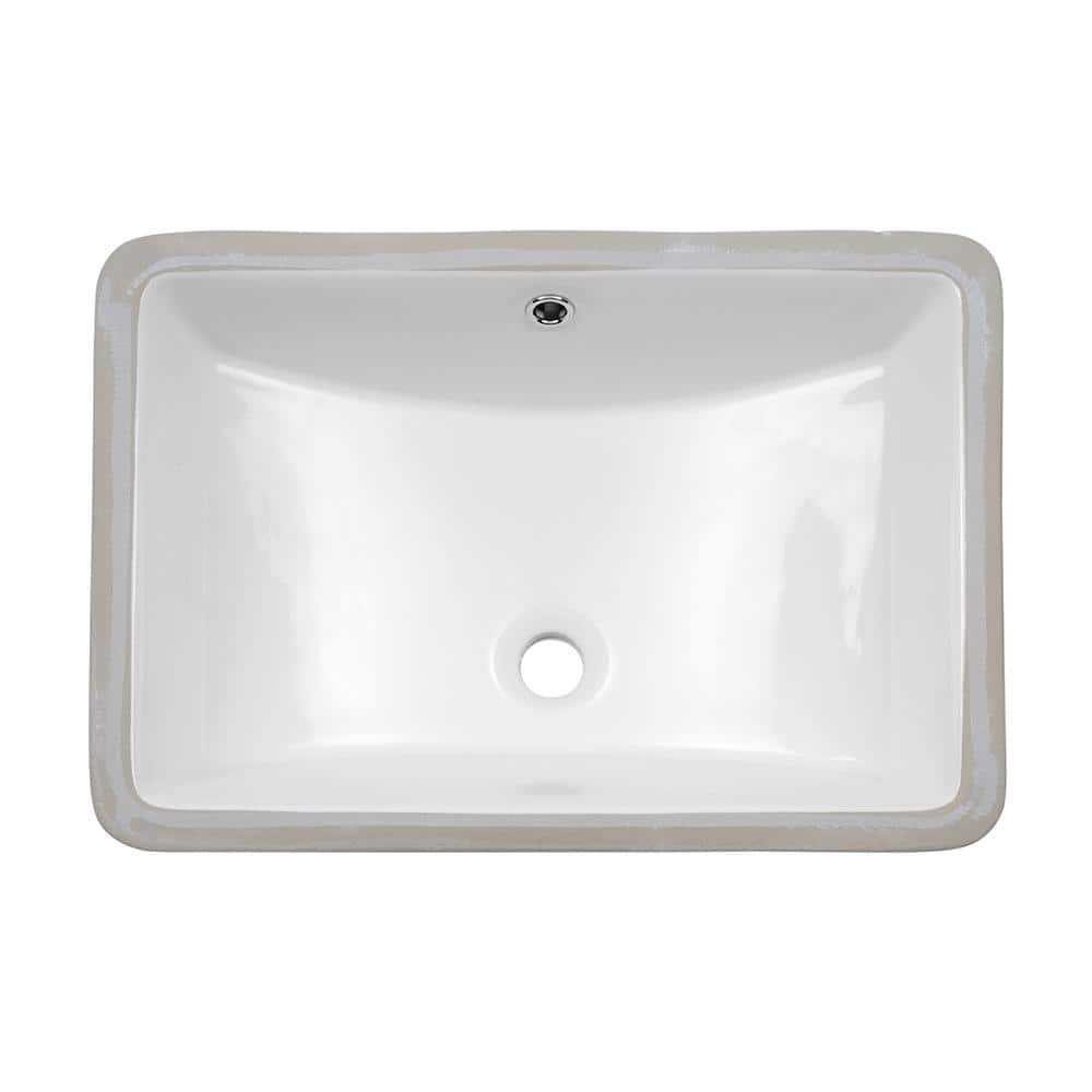 Logmey 21 In X 14 In Undermount Corner Bathroom Sink In White Rectangular Porcelain Ceramic Lavatory Bathroom Vanity Sink Lm Luf2114 The Home Depot