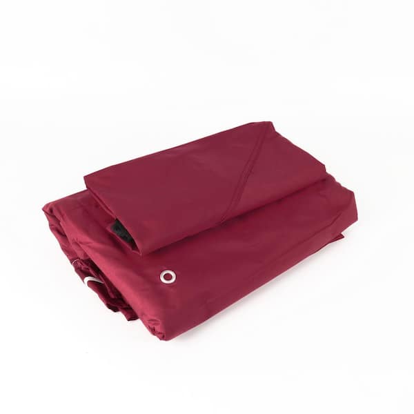 Wine Red 13 x 10 ft. Patio Soft Double Roof Gazebo