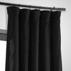 Exclusive Fabrics & Furnishings Black Extra Wide Velvet Rod Pocket Blackout  Curtain - 100 in. W x 120 in. L (1 Panel) VPCH-VET1212-120 - The Home Depot