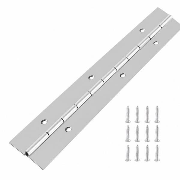 48 in. Heavy Duty Stainless Steel Piano Hinge Continuous Hinge for Cabinet, Door, DIY Wood Boxes