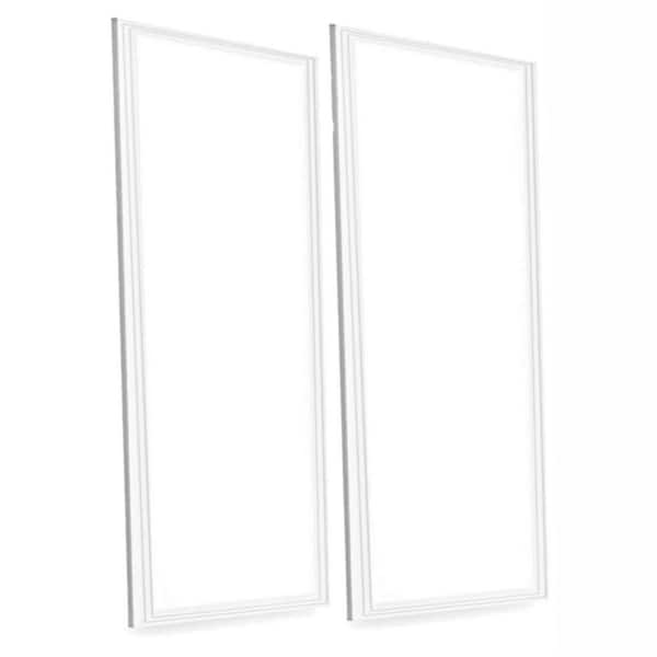 KOAOEIRS 7800-Lumens 2 ft. x 4 ft. Integrated LED Flat Panel Light Lay in Fixture for Office ETL Listed 0-10-Volt Dimmable 2-Pack