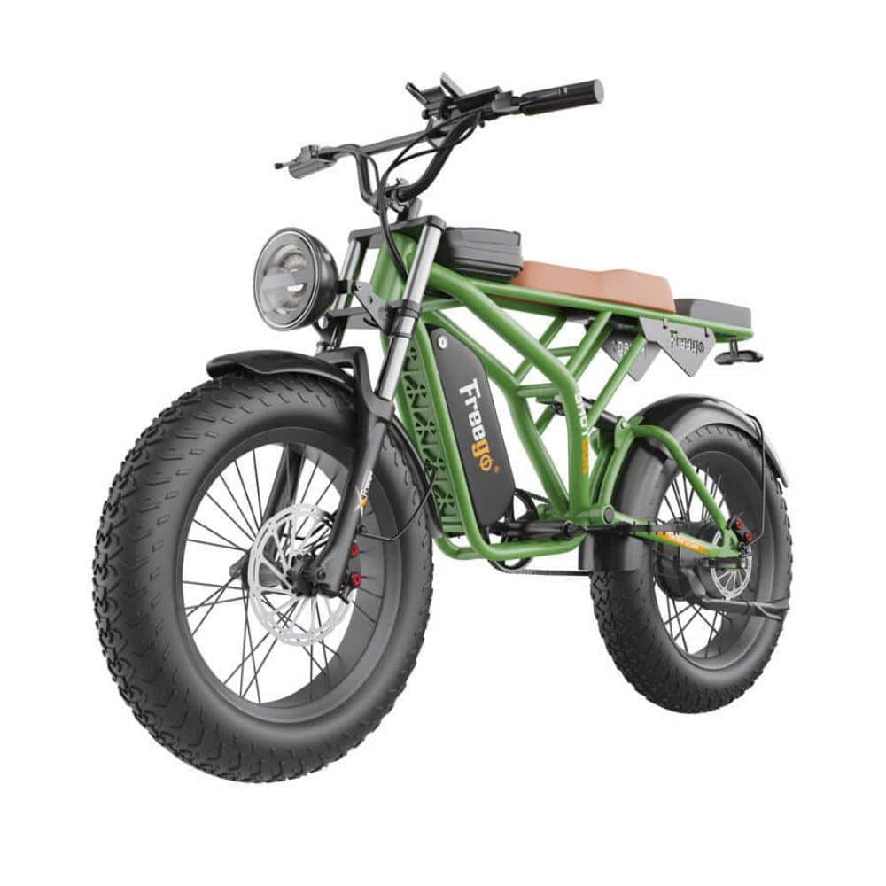 Afoxsos 20 in. Off-Road Electric Bike 1400-Watt Powerful Motor 7 Speed  Gears in Camouflage Green HDDB1458 - The Home Depot