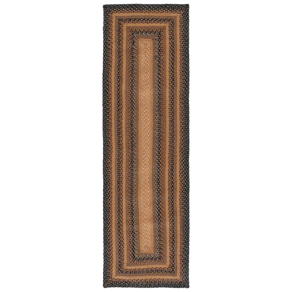 Handmade Braided Natural and Sage Reversible Runner Rug