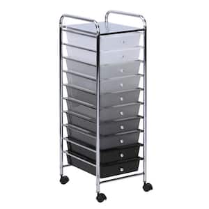 10-Drawer Rolling Storage Cart, Shaded