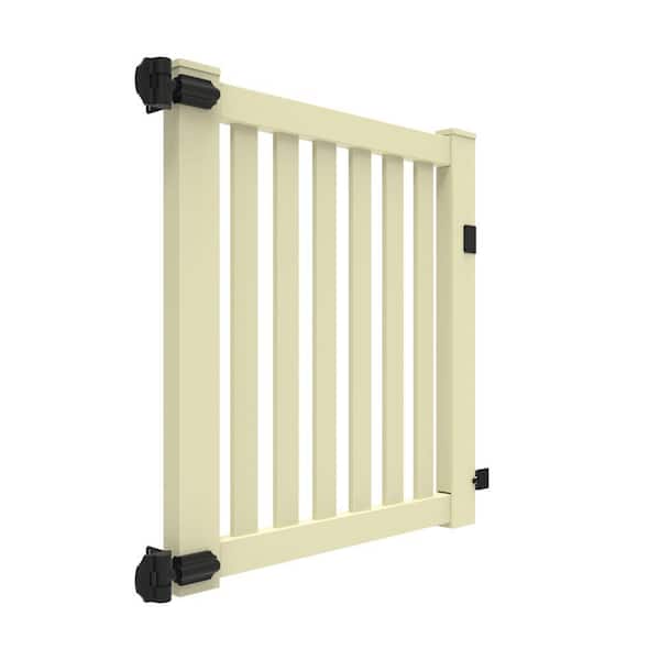 Barrette Outdoor Living Ohio 5 ft. W x 4 ft. H Sand Vinyl Un-Assembled Fence Gate