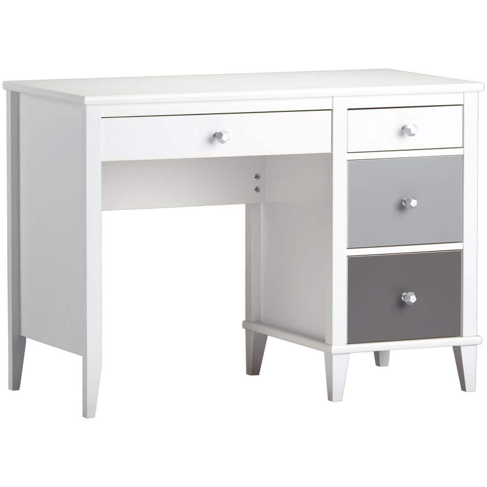 Monarch Hill Poppy 41'' Gray Engineered Wood Computer Desk with Drawers