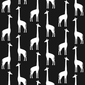 Black Vivi Giraffe Matte Non-Pasted Wallpaper Sample