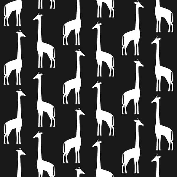 Chesapeake Black Vivi Giraffe Matte Non-Pasted Wallpaper Sample