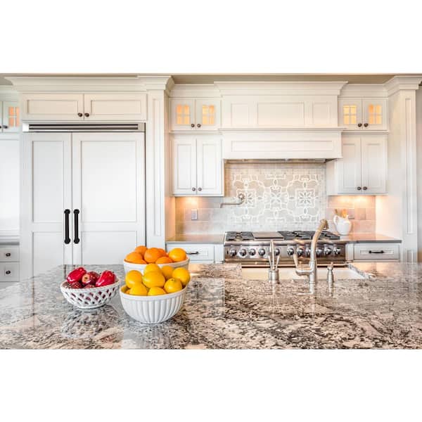 18 in. Center-to-Center Refrigerator Pull with Twisted Aents in Venetian Bronze