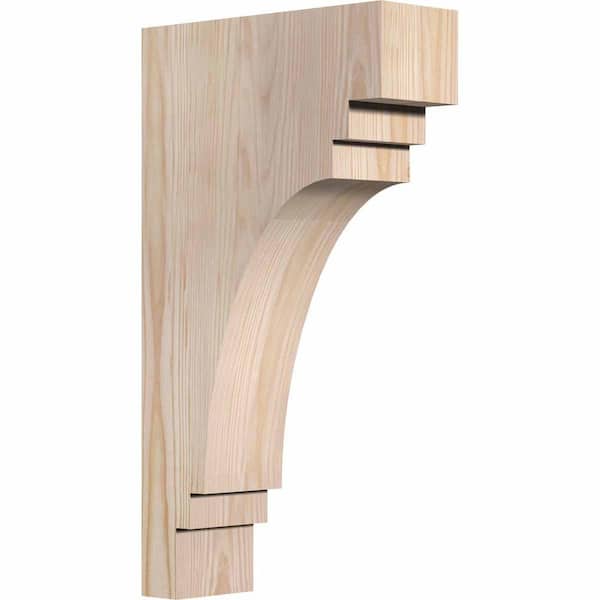 Ekena Millwork 3-1/2 in. x 10 in. x 18 in. Douglas Fir Pescadero Smooth Corbel