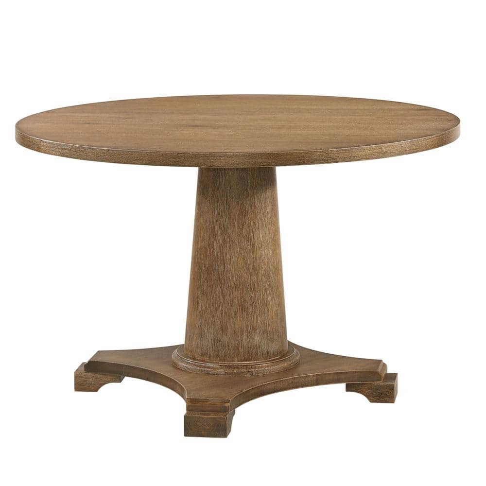 Rustic Reclaimed Wood 48" Round Dining Table in Salvaged Oak