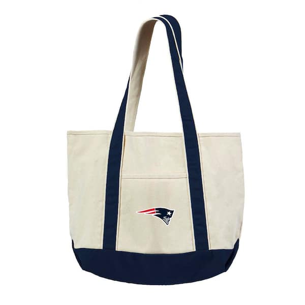 New England Patriots NFL Canvas Tote Bag with Colored Strap