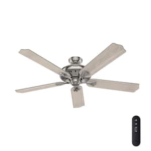 Royal Oak 60 in. Indoor Brushed Nickel Ceiling Fan with Remote Control For Bedrooms