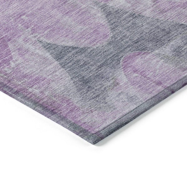 Chantille Machine Washable Indoor/Outdoor Abstract ACN1786 Lavender 2 ft. 3 in. x 7 ft. 6 in. Runner Rug
