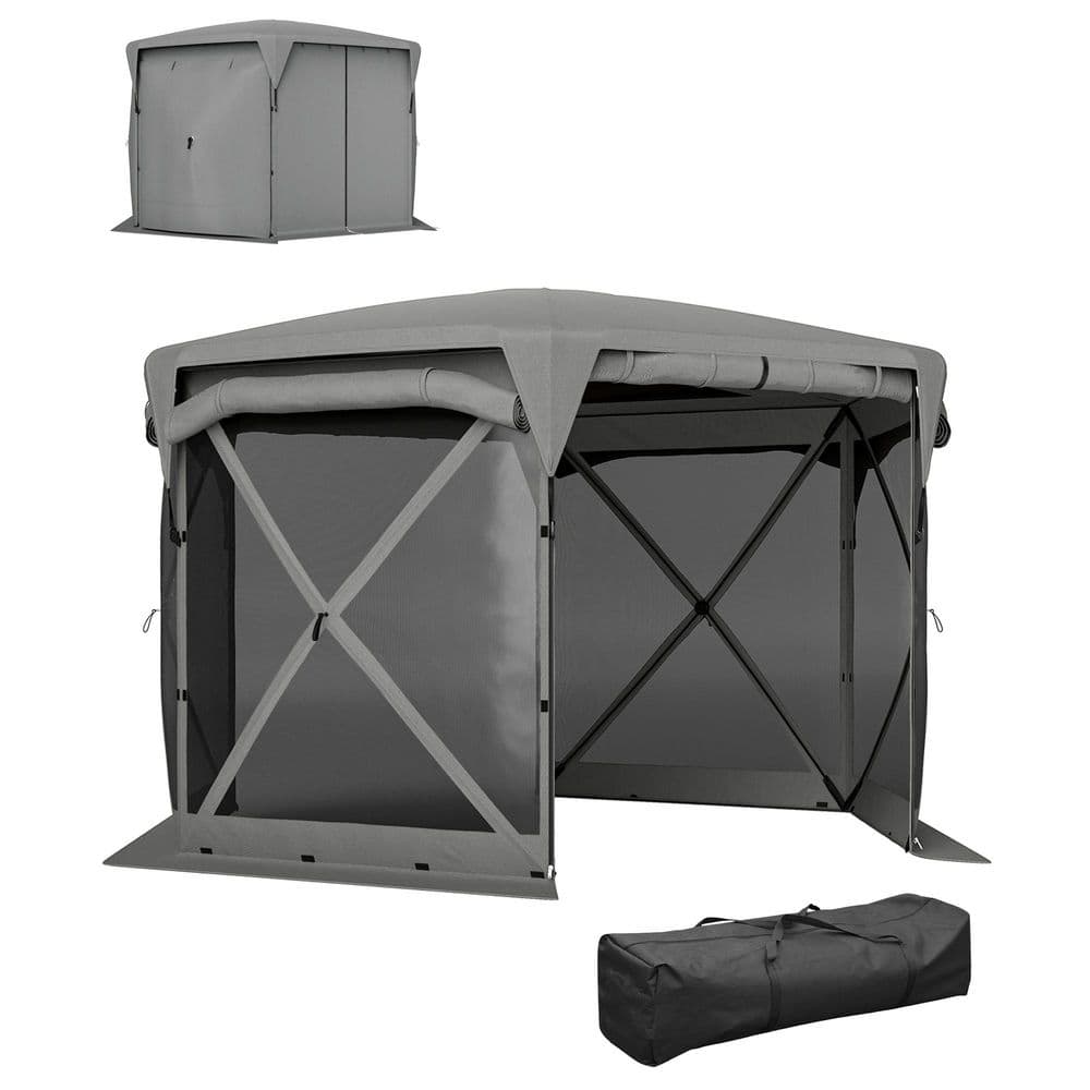 Pop Up Gazebo Screen Tent House 11 ft. x 11 ft. with UPF30 plus Removable R