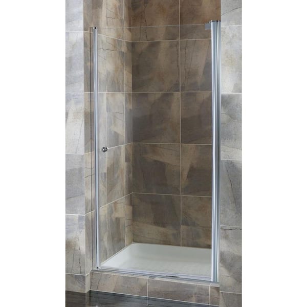 Foremost Cove 26.5 in. to 28.5 in. x 72 in. H Semi-Framed Pivot Shower Door in Oil Rubbed Bronze with 1/4 in. Clear Glass