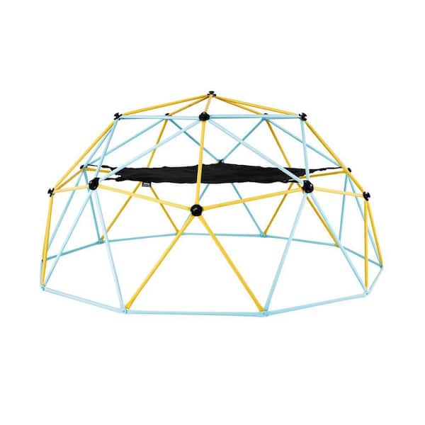Yellow Blue Climbing Dome with Hammock, Swing
