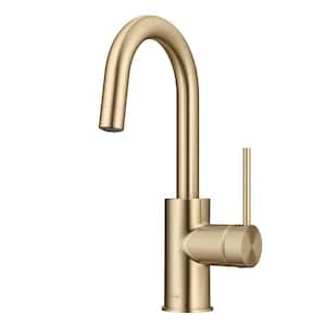 Oletto Single Handle Kitchen Bar Faucet in Spot Free Antique Champagne Bronze