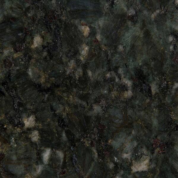 Stonemark Granite 3 in. Granite Countertop Sample in Verde Butterfly