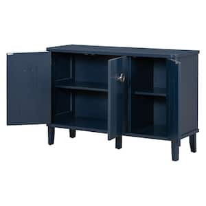 47.2 in. W x 15.7 in. D x 31.8 in. H Bathroom Navy Blue Linen Cabinet