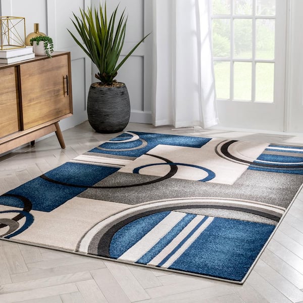 Pyramid Decor Area Rugs for Clearance Beige Modern Geometric Design - 5'3  x 7'7 - Bed Bath & Beyond - 24087693